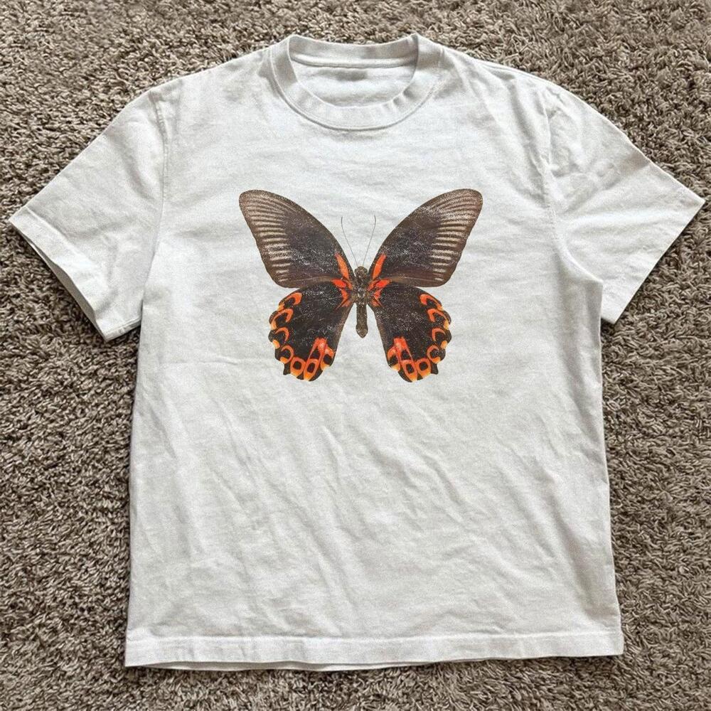 White Butterfly Papilio Tee